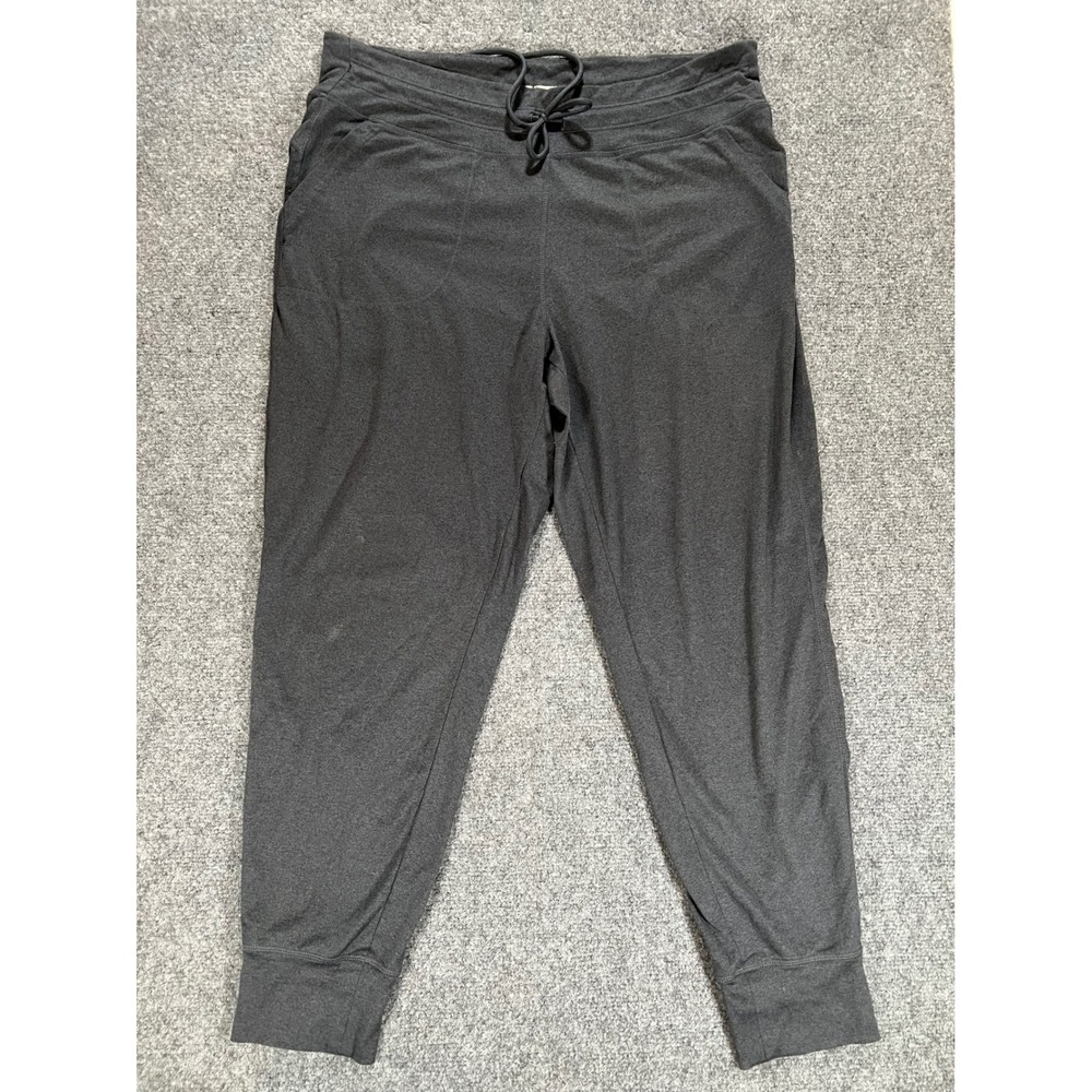Lole Womens XL Gray Heather Jogger Pants Drawstring Activewear Yoga Sweatpants